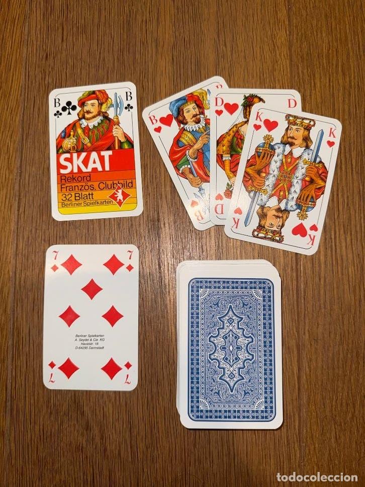 Barajas de cartas: Baraja Skat Rekord Berliner Spielkarten 32 cartas reverso azul