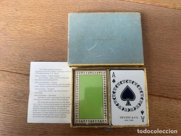 Barajas de cartas: Estuche Tiffany & Co New York 2 barajas de lujo cantos dorados