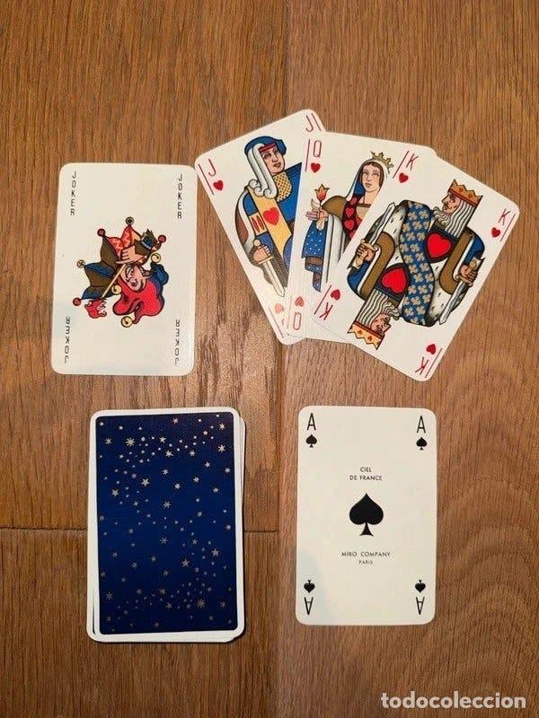 Barajas de cartas: Baraja 32 cartas Ciel de France Miro Company Par&iacute;s Jacques Branger 1948