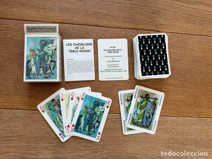 Barajas de cartas: Baraja Les Chevaliers de la Table Ronde Grimaud 1986 Jean Bruneau 54 cartas
