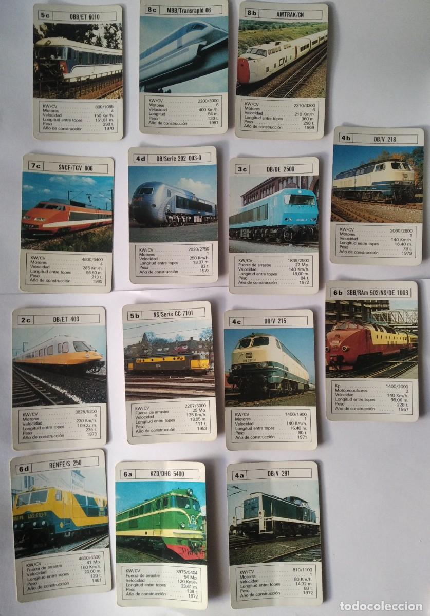 Barajas de cartas: Catorce cartas de trenes
