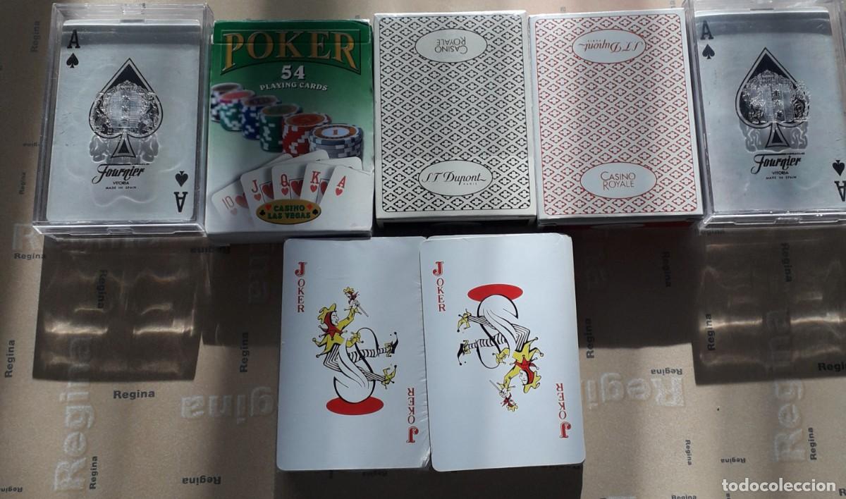 Barajas de cartas: Naipes P&oacute;ker. 7 ud. Fichas.