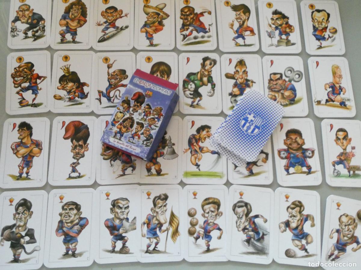 Barajas de cartas: BARAJA DE CARTAS P&Oacute;KER INFANTIL F&Uacute;TBOL CLUB BARCELONA. CARICATURAS MESSI XAVI INIESTA GUARDIOLA 90GR