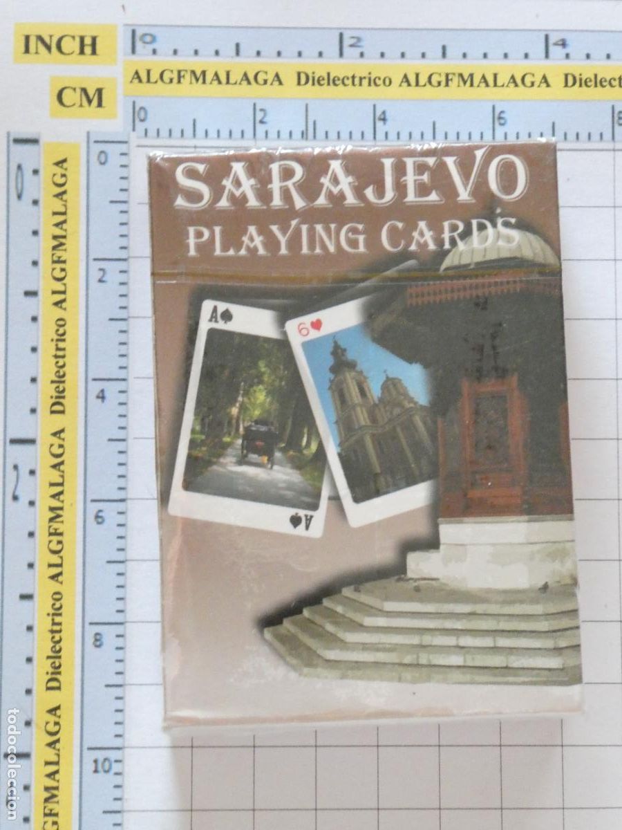 Barajas de cartas: BARAJA DE CARTAS P&Oacute;KER. SARAJEVO BOSNIA HERZEGOVINA. PRECINTADA. CADA NAIPE UNA FOTO POSTAL. 100GR