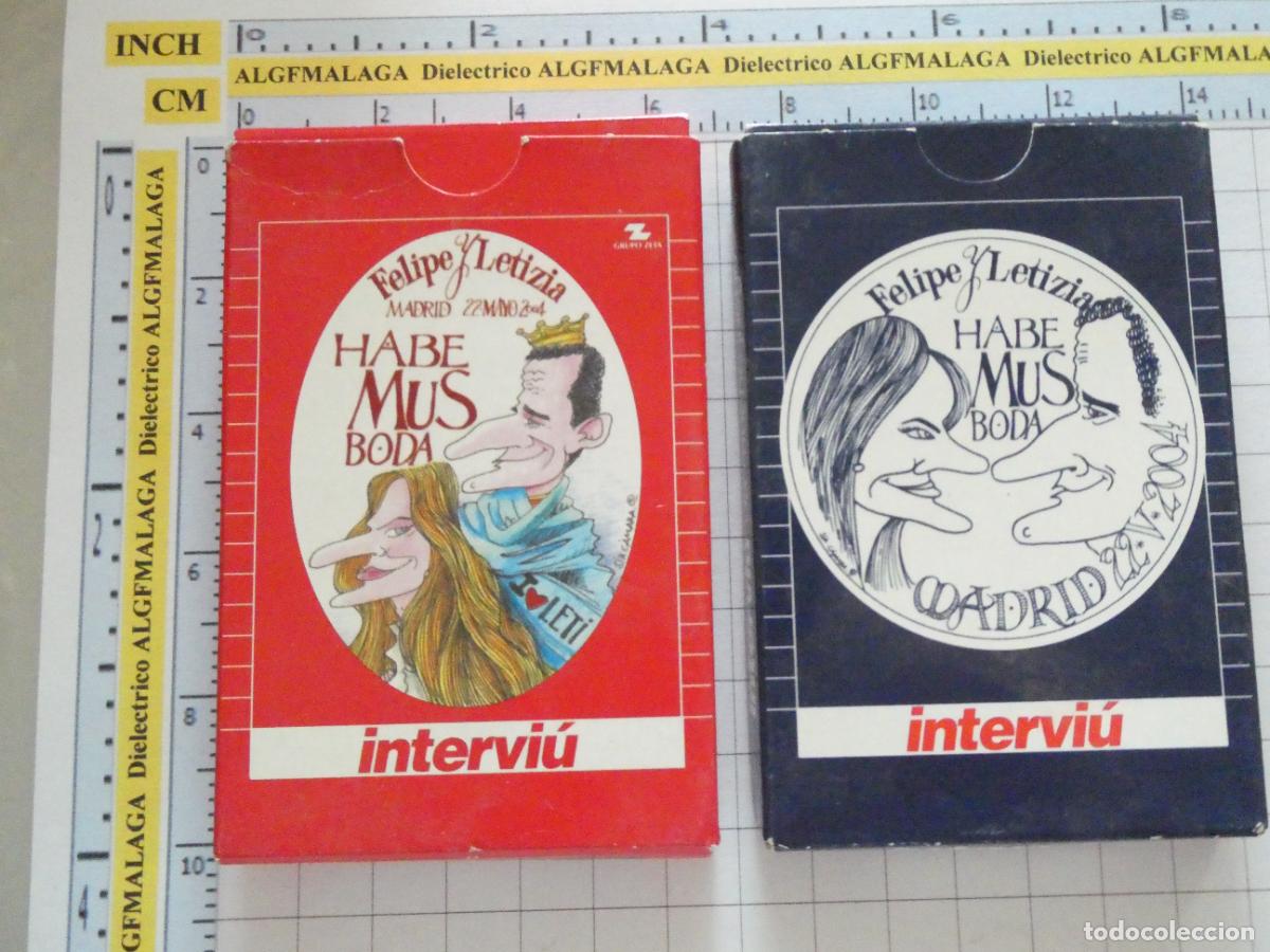 Barajas de cartas: 2 BARAJAS CARTAS ESPA&Ntilde;OLAS. HABE MUS BODA REAL PR&Iacute;NCIPE FELIPE Y LETIZIA ORTIZ 2004 INTERVIU . 150GR