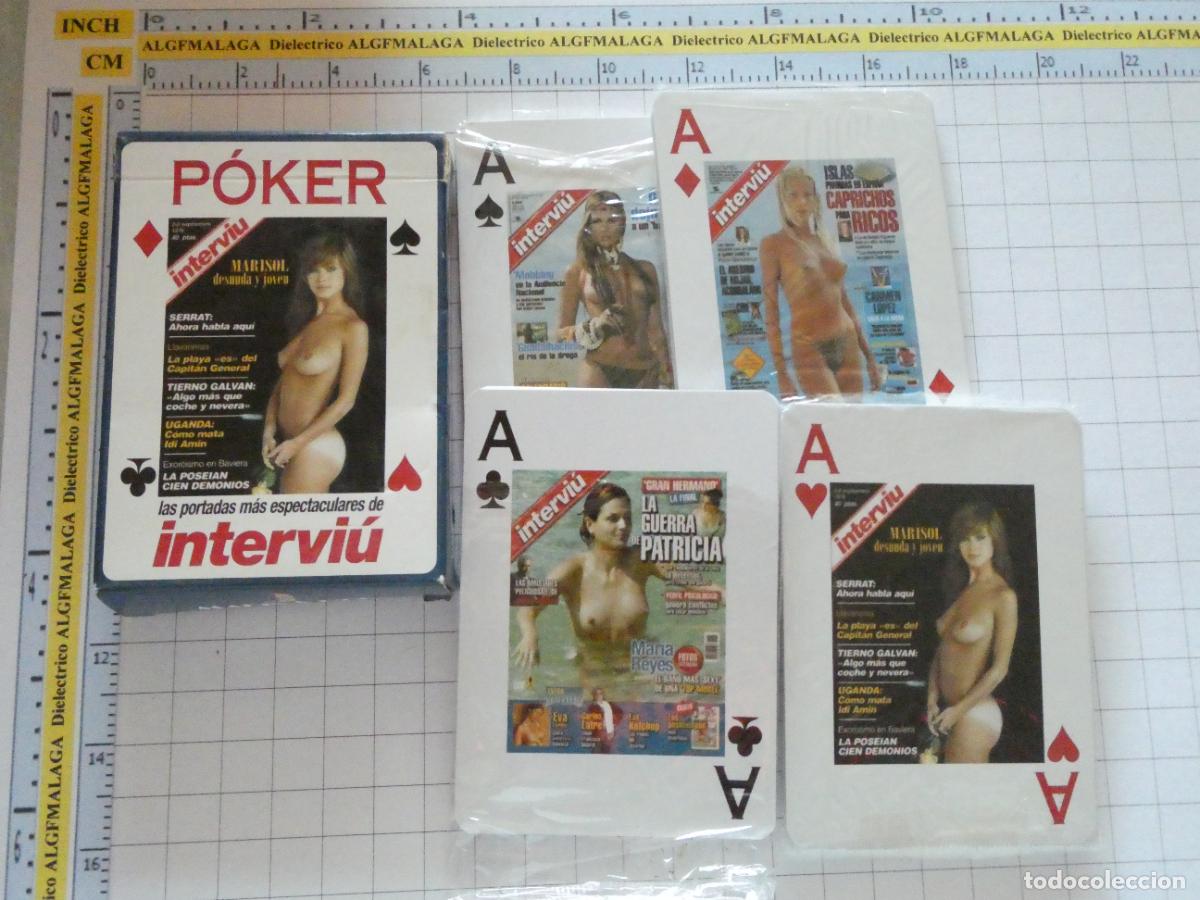 Barajas de cartas: BARAJA DE CARTAS DE P&Oacute;KER. MARINA D'OR PORTADAS REVISTA INTERVIU. MODELOS MUJERES FAMOSAS. 100GR
