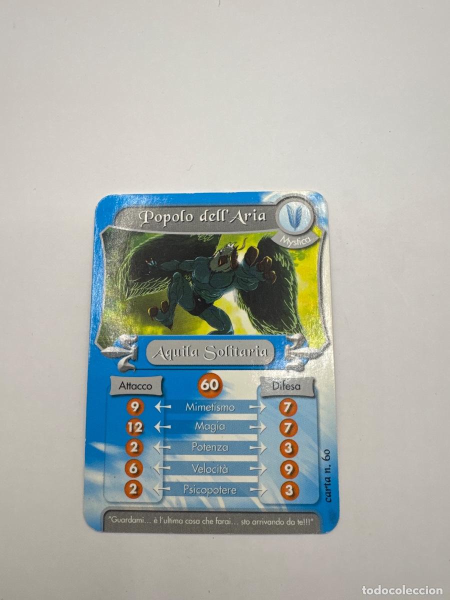 Barajas de cartas: GORMITI &ndash; AQUILA SOLITARIA &ndash; POPOLO DELL&rsquo;ARIA &ndash; MYSTICO &ndash; CARTA N&ordm; 60 &ndash; ITALIANA