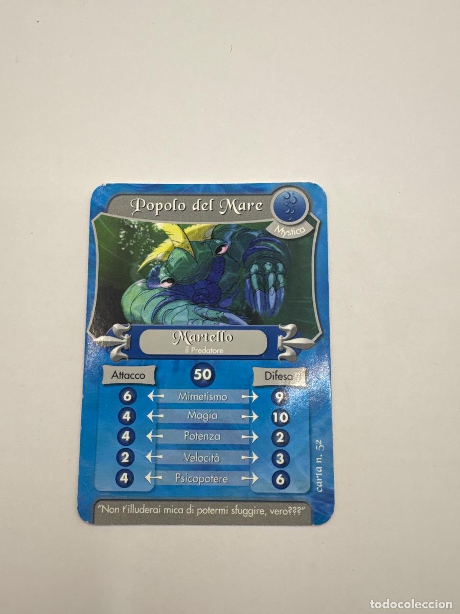 Barajas de cartas: GORMITI &ndash; MARTELLO IL PREDATORE &ndash; POPOLO DEL MARE &ndash; MYSTICO &ndash; CARTA N&ordm; 52 &ndash; ITALIANA