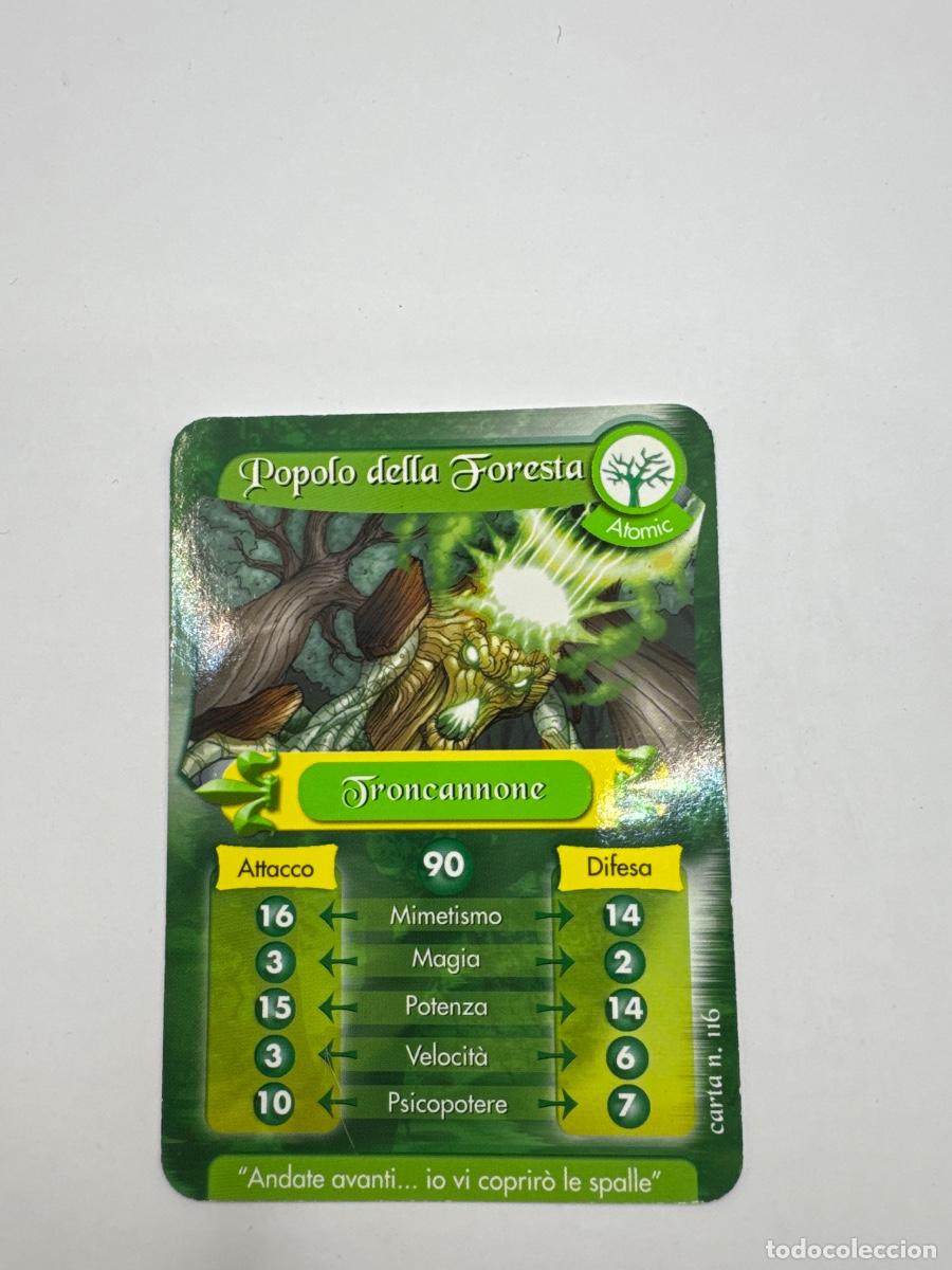 Barajas de cartas: GORMITI &ndash; TRONCANNONE &ndash; ATOMIC &ndash; POPOLO DELLA FORESTA &ndash; CARTA N&ordm; 116 &ndash; ITALIANA