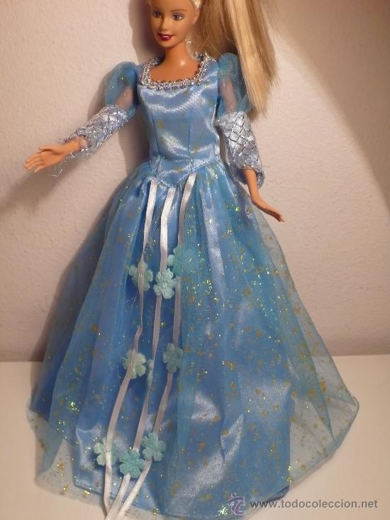 barbie princesa vestido azul