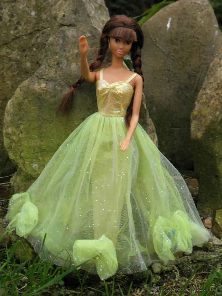 barbie vestido verde