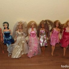 Barbie y Ken: FANTÁSTICO LOTE 8 BARBIE 1 KEN CON VESTIDO