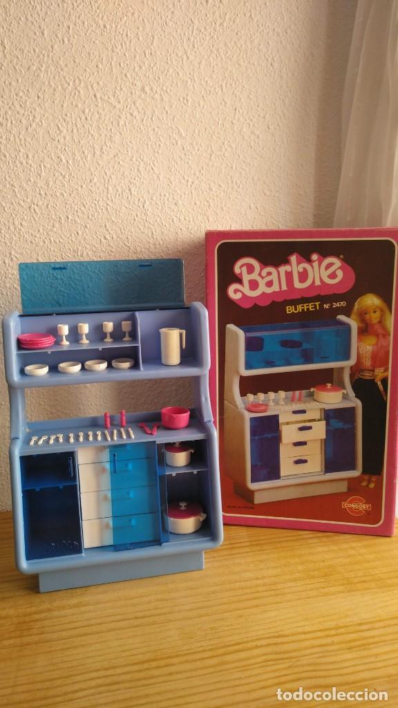 Buffet Et Desserte Vintage Barbie Mattel - Meuble De Maison De Poupée - Occasion, Pour Collectionneurs