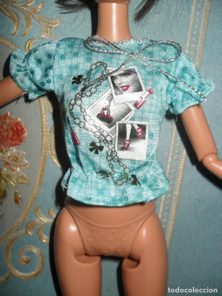Barbie y Ken: Ropa blusa estampada para mu&ntilde;eca barbie - Foto 1