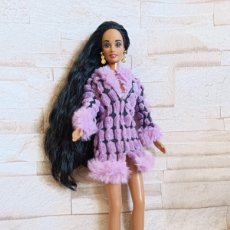 Barbie y Ken: PRECIOSO Y ELEGANTE ABRIGO DE PELO DE FIESTA Y ZAPATOS A JUEGO PARA BARBIE O MUÑECA SIMILAR