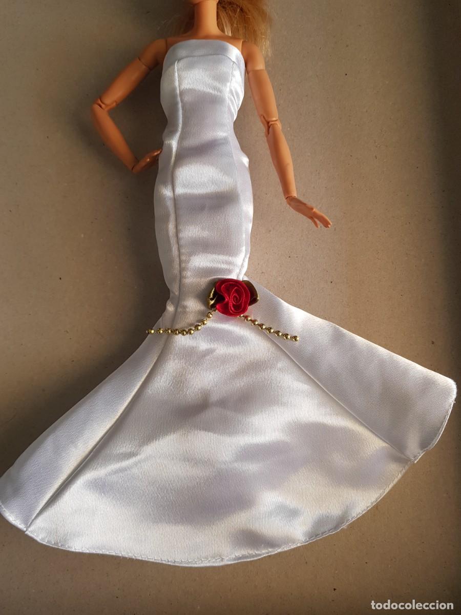 Barbie y Ken: Vestido blanco v&aacute;lido barbie - Foto 1