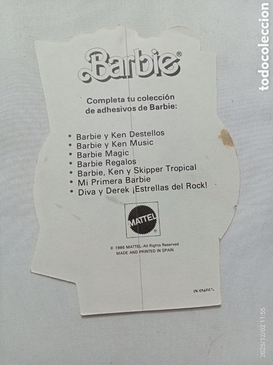 Barbie y Ken: Pegatinas Barbie Diva y Derek Mattel - Foto 2