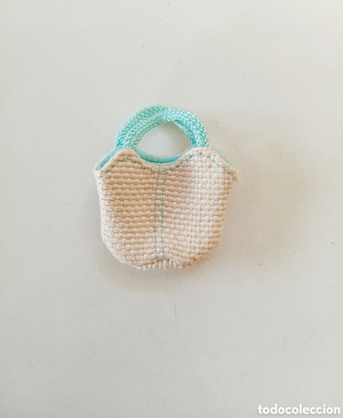 Barbie and Ken: Bolso playero rafia beige y turquesa v&aacute;lido para Barbie My Scene