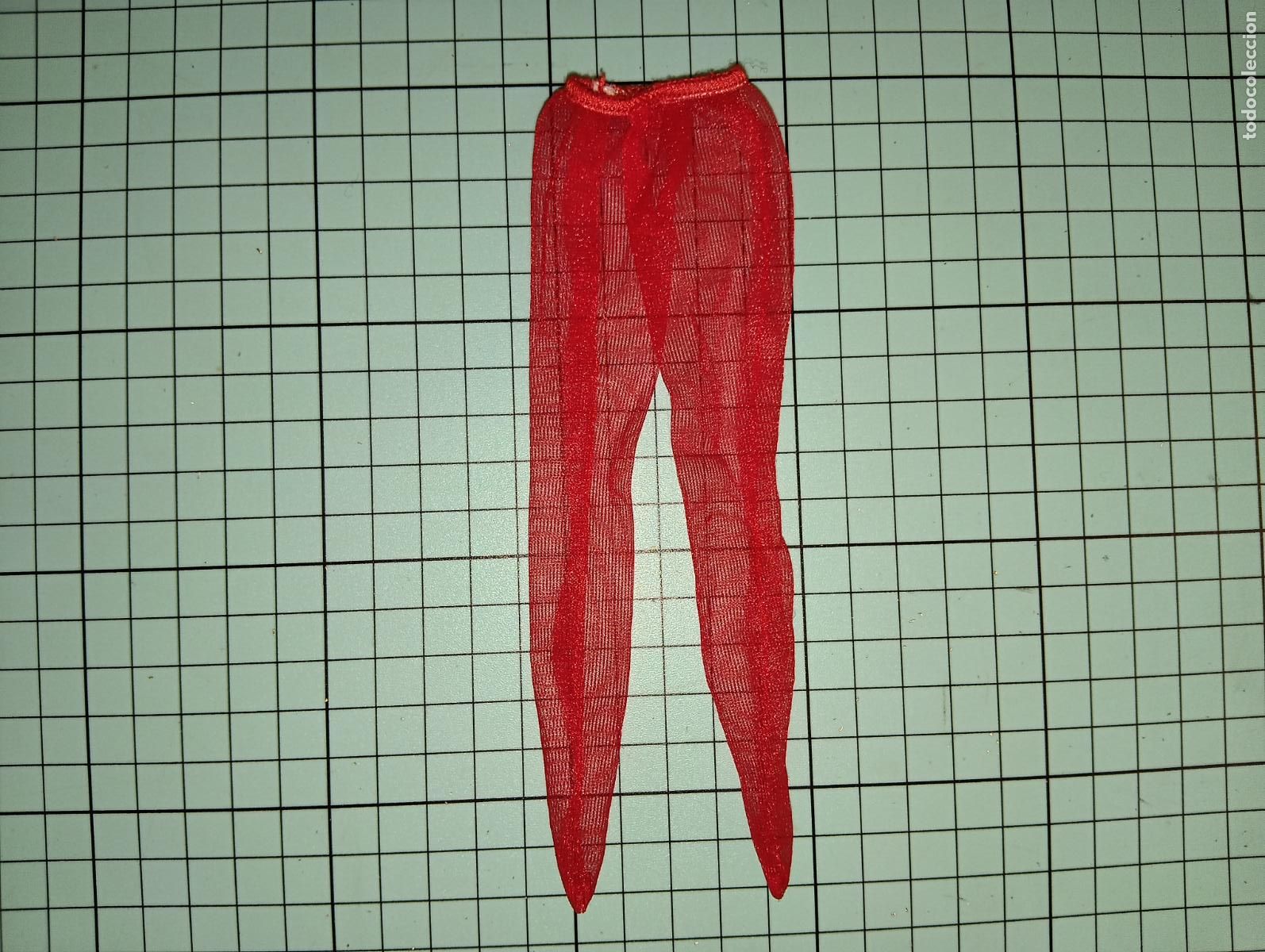 Barbie y Ken: Medias rojas mallas de mu&ntilde;eca Barbie vintage