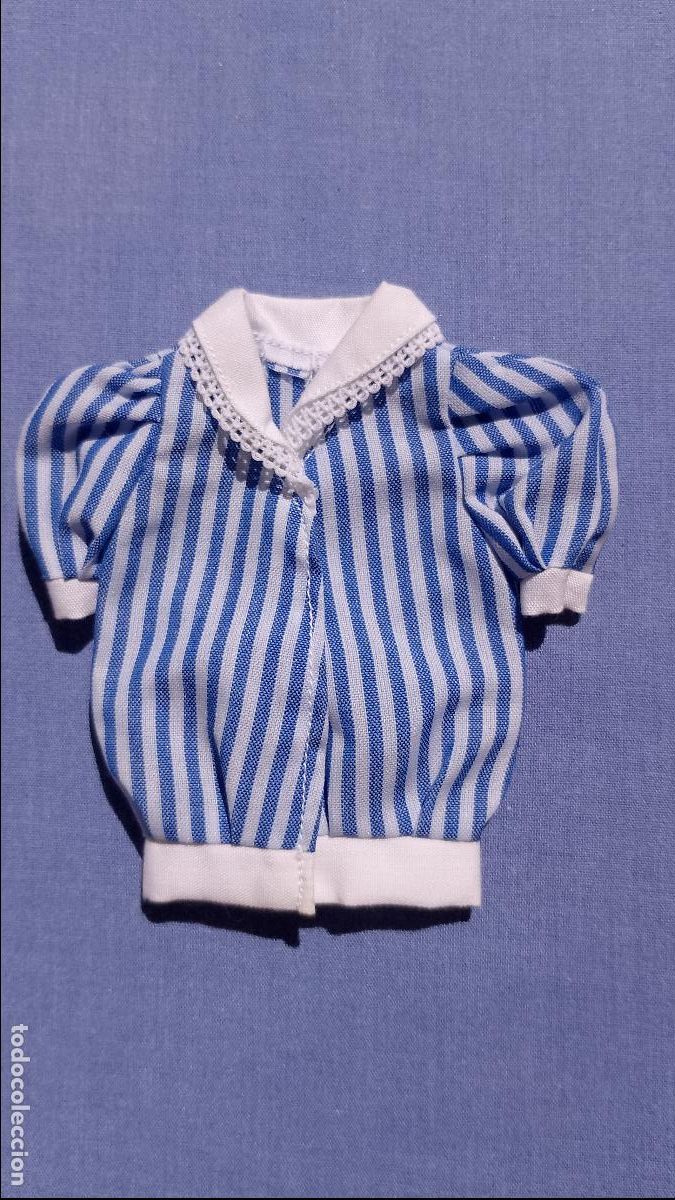 Barbie y Ken: Antigua camisa original del conjunto Maritim de mu&ntilde;eca Barbie Mam&aacute; Coraz&oacute;n de Mattel Spain a&ntilde;os 80