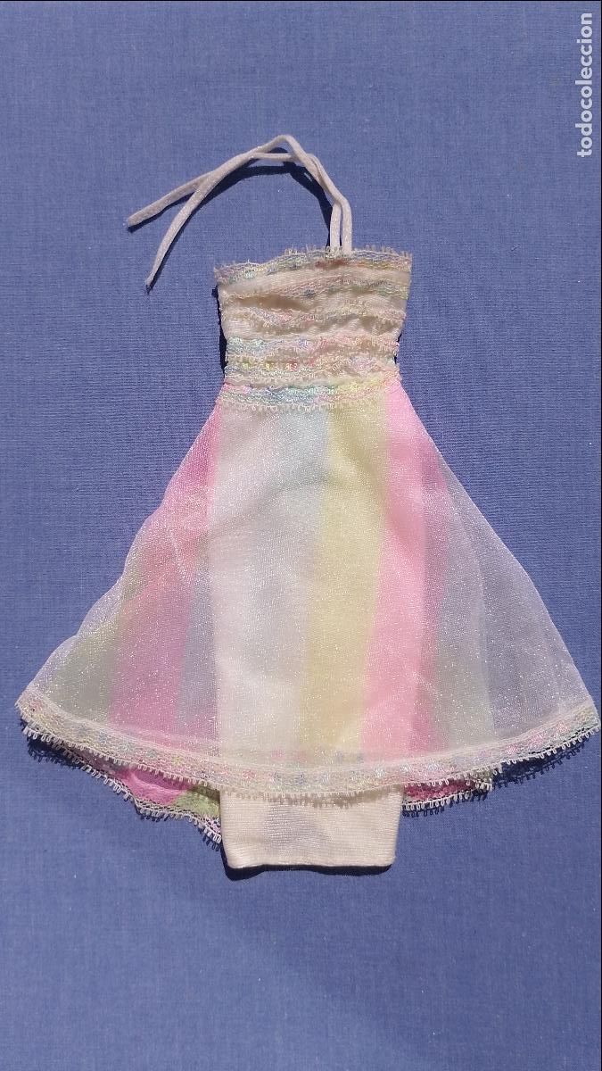 Barbie y Ken: Antiguo vestido original de mu&ntilde;eca Barbie Feliz Cumplea&ntilde;os de Mattel Spain Congost