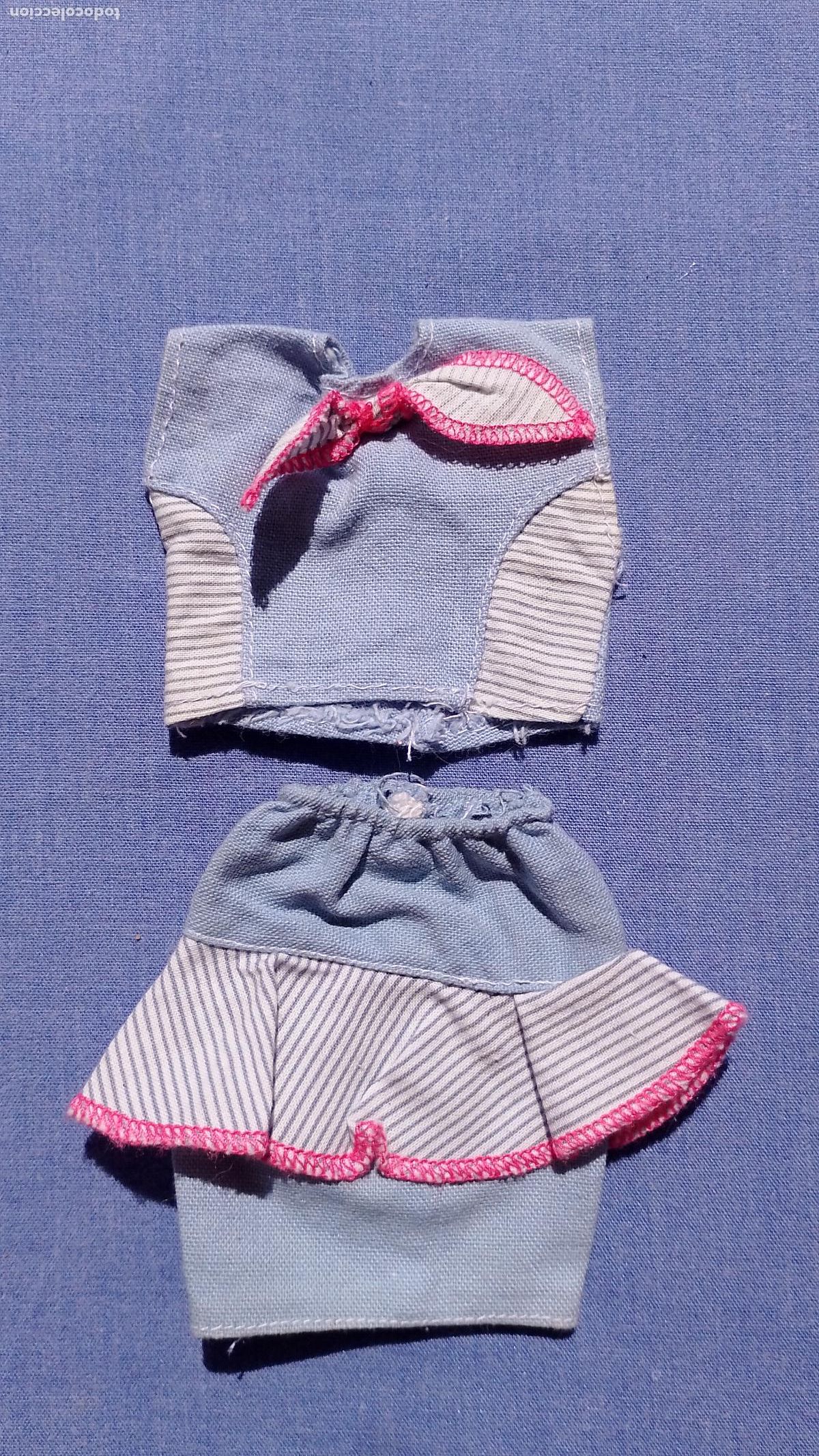 Barbie y Ken: Antiguo vestido Denver de Barbie colecci&oacute;n Moda Jeans de Mattel Spain 1988