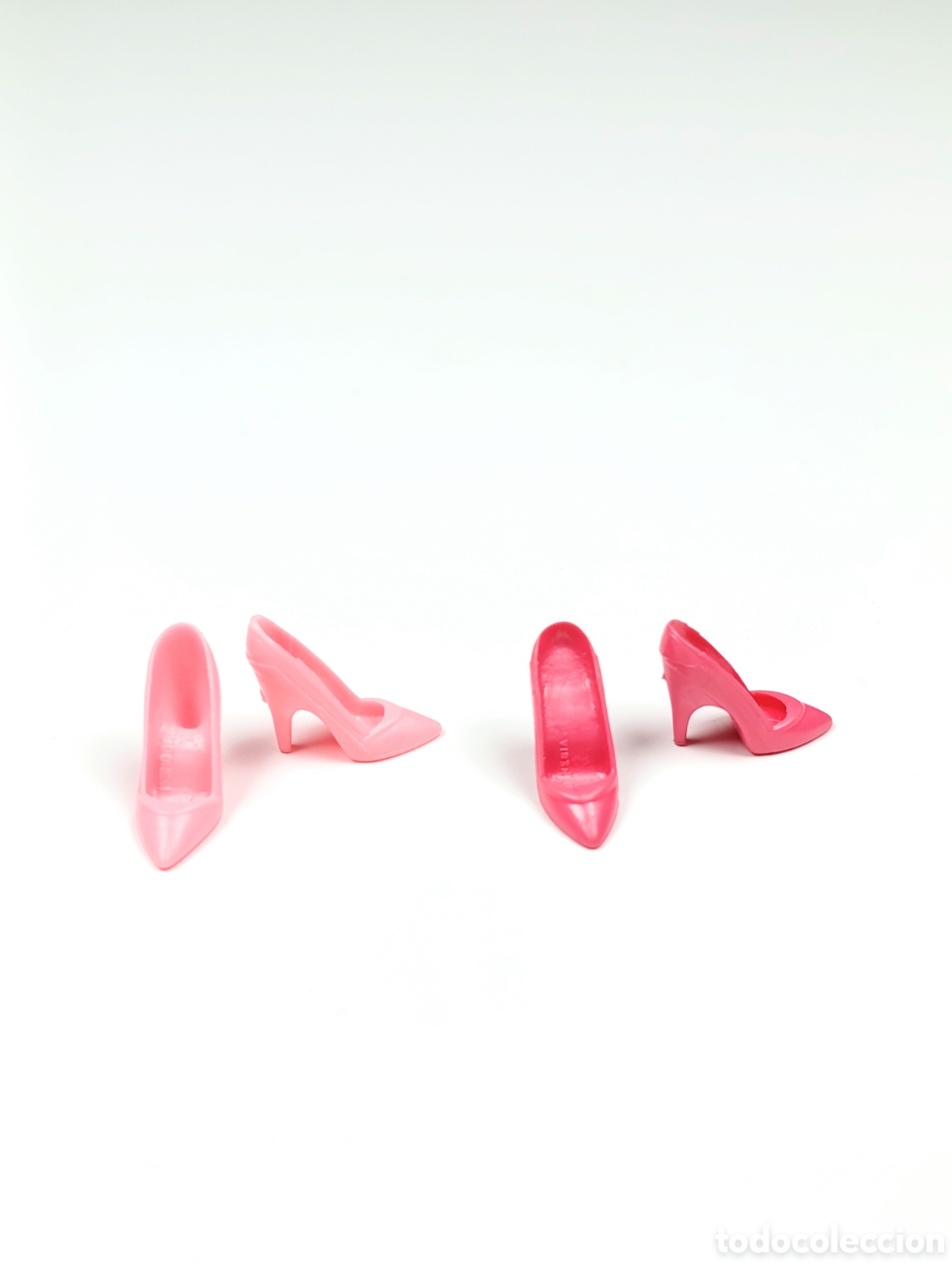 Barbie y Ken: Lote dos zapatos tac&oacute;n rosa palo y fucsia Barbie