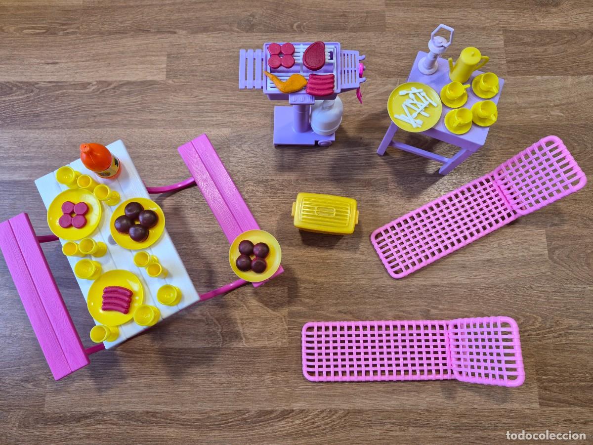 Barbie y Ken: Picnic set Arco, barbacoa barbie vintage 1985