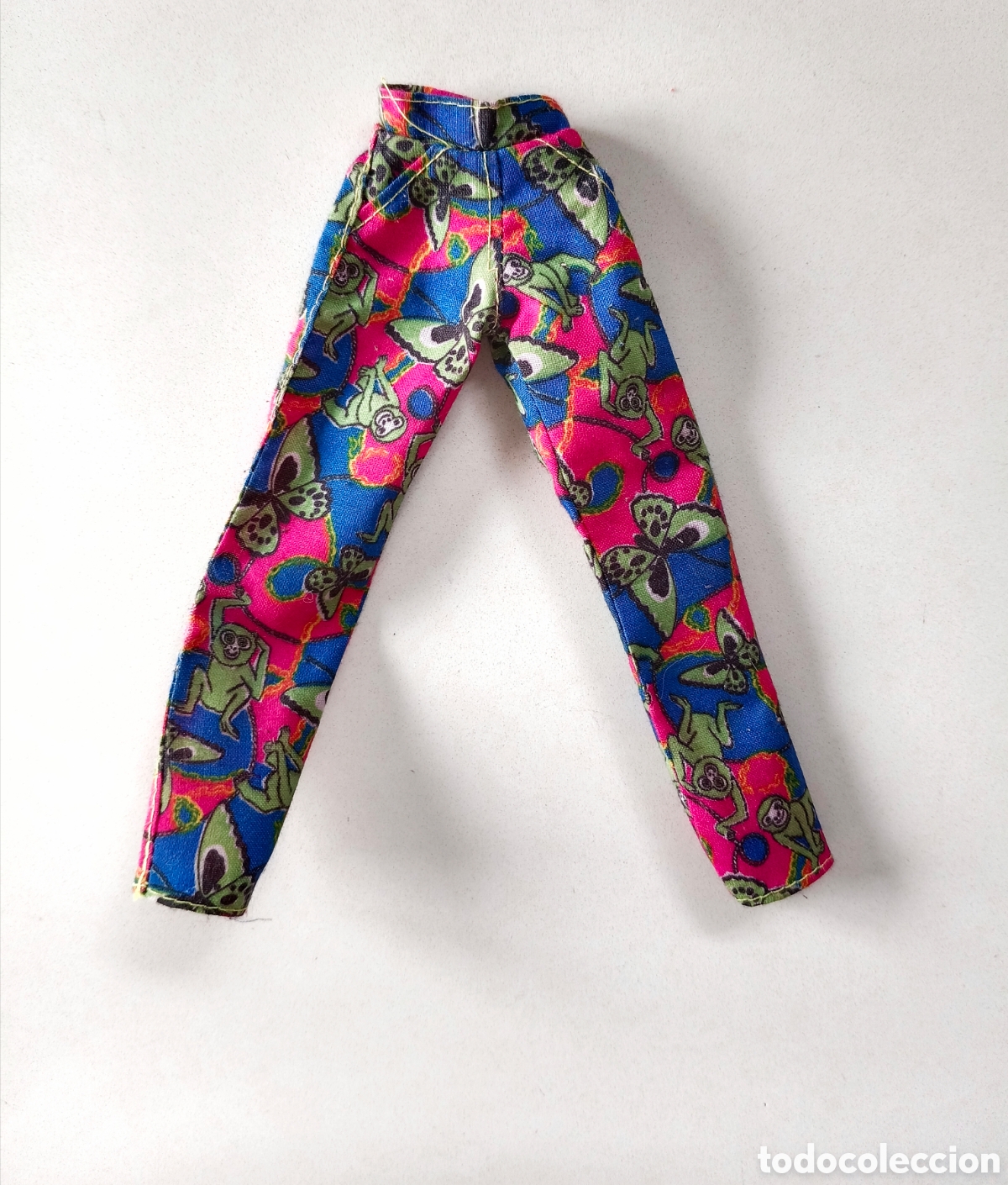 Barbie y Ken: Sindy Surprise Jeans 1993 ropa pantalon rosa y azul con estampado de monos y mariposas Hasbro Barbie