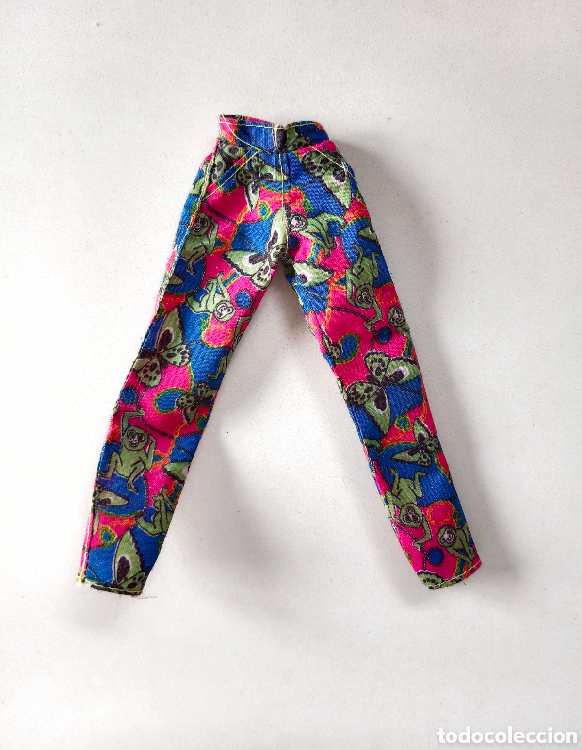 Barbie y Ken: Sindy Surprise Jeans 1993 ropa pantalon rosa y azul con estampado de monos y mariposas Hasbro Barbie