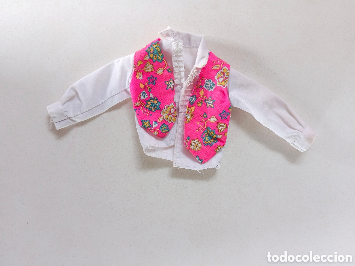 Barbie y Ken: Paul I love Glitter 1994 camisa blanca con chaleco rosa Hasbro Sindy a&ntilde;os 90 Barbie ken