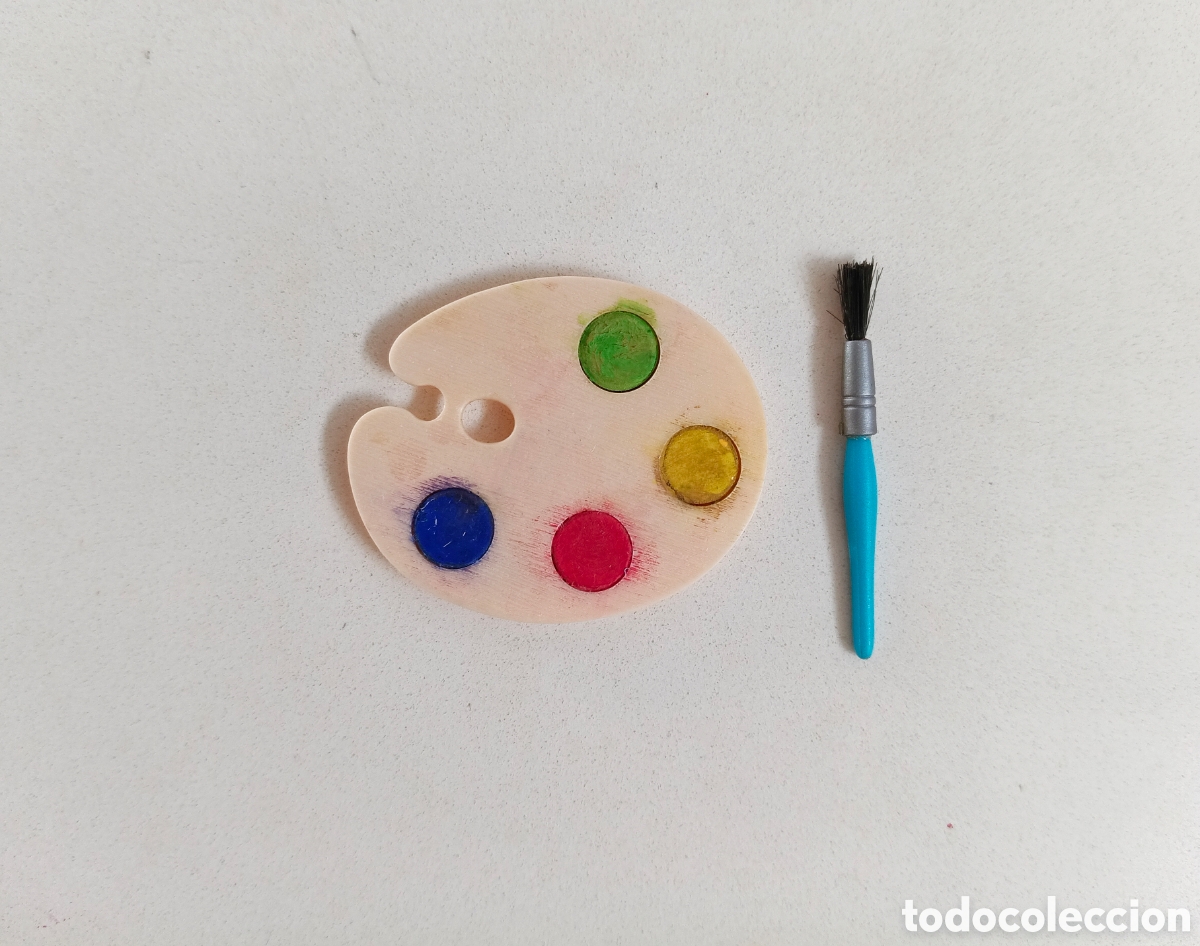 Barbie y Ken: Sindy Paint A Picture 1989 accesorios paleta de pintor pintora y pincel Hasbro a&ntilde;os 90 Barbie