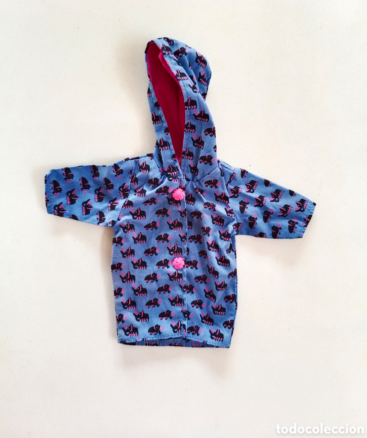 Barbie y Ken: Sindy chaqueta, abrigo azul con estampado de elefantes Hasbro a&ntilde;os 90 Barbie