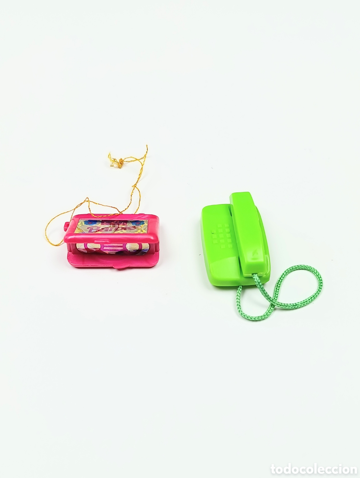 Barbie y Ken: Lote accesorios barbie binoculares y tel&eacute;fono fijo