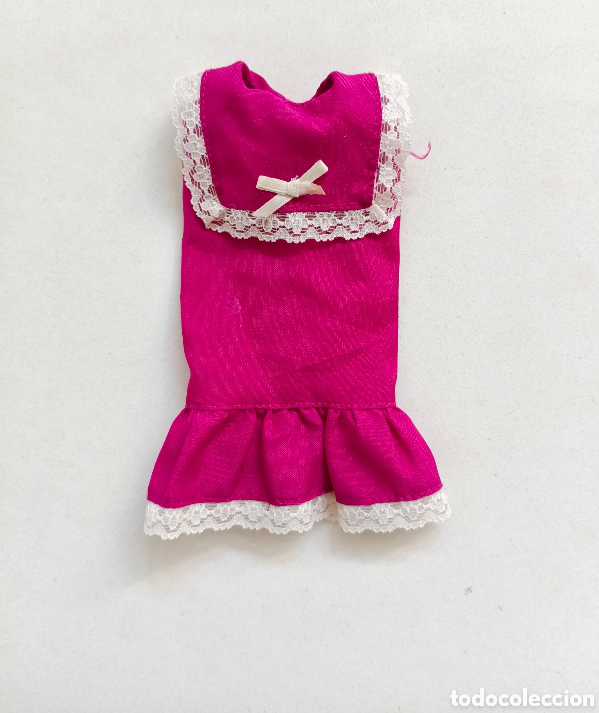 Barbie y Ken: Barbie My First Easy-on Fashions 1984 #7920 vestido granate con cuello, baberola a&ntilde;os 80
