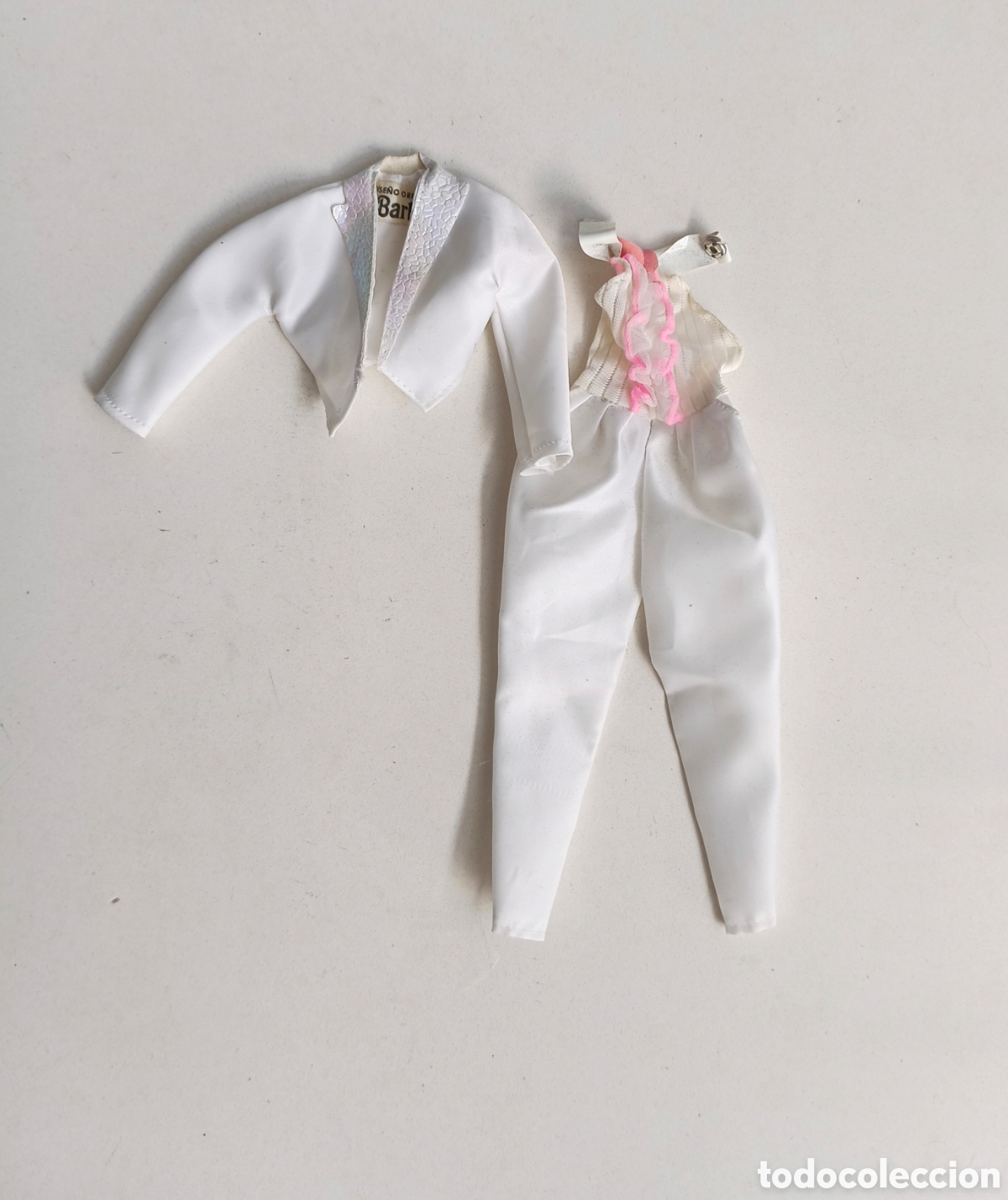 Barbie y Ken: Barbie Haute couture Alta Costura conjunto Lido Congost chaqueta blanca y mono a&ntilde;o 80 Spain