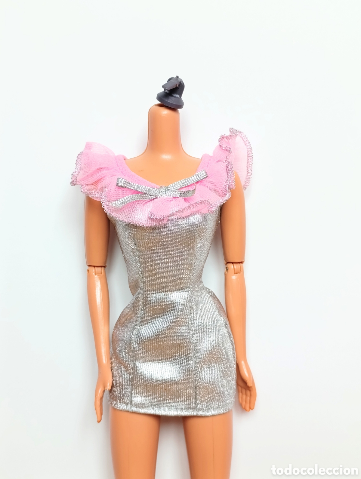 Barbie y Ken: Vestido barbie fashion gretting card color plateado