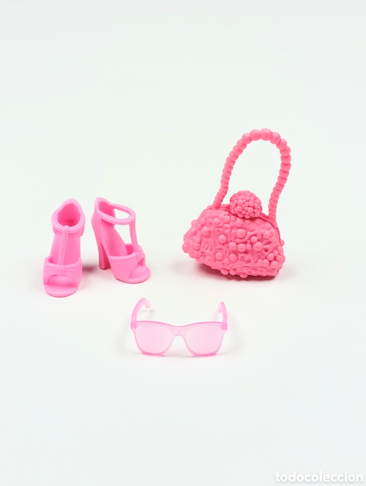 Barbie y Ken: Lote accesorios barbie color rosa