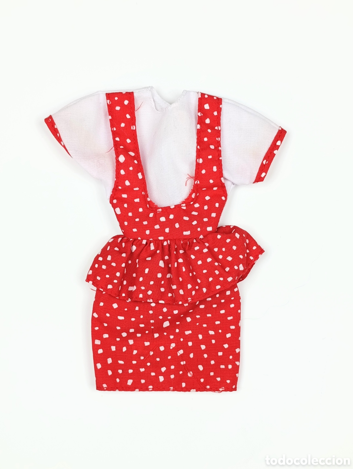 Barbie y Ken: Vestido barbie my first fashion rojo con lunares