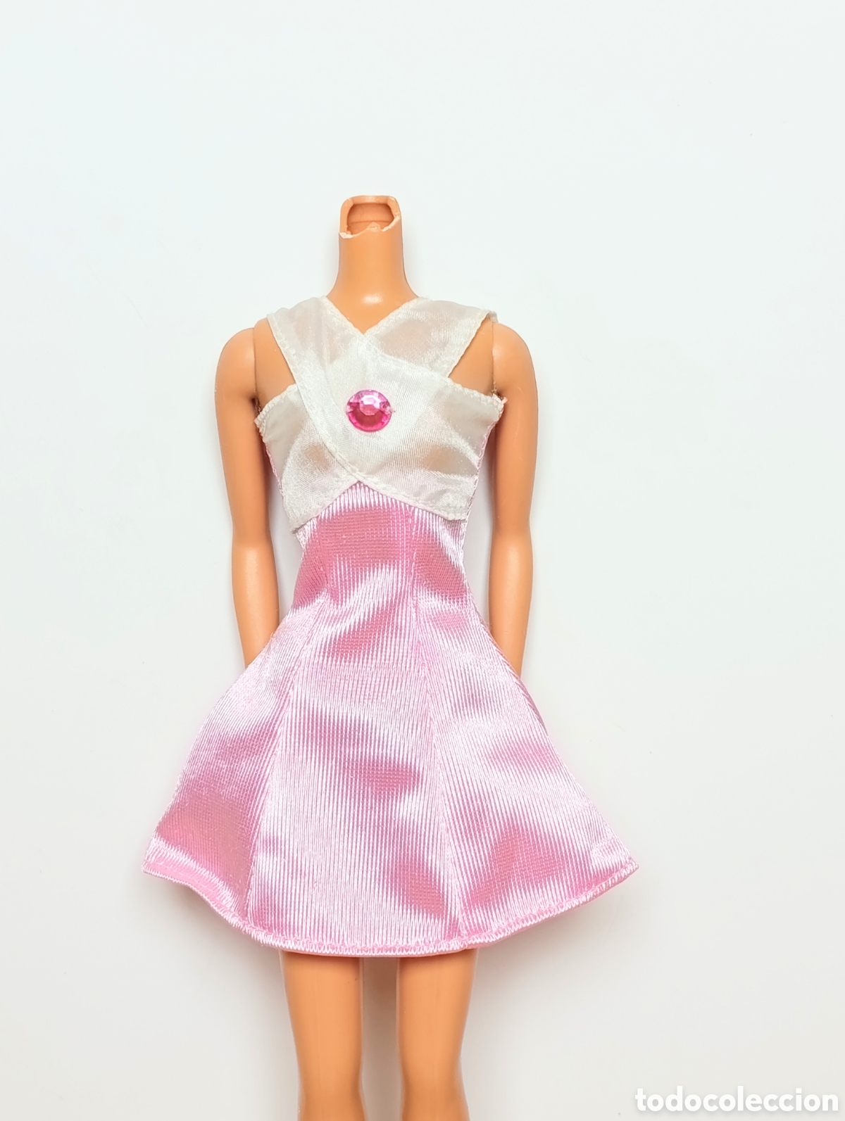 Barbie y Ken: Vestido barbie fashion pack rosa y blanco