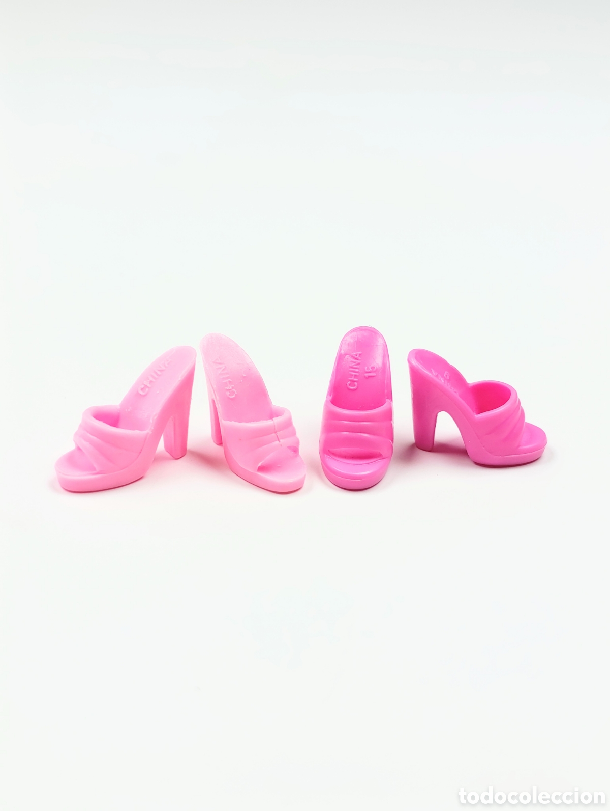 Barbie y Ken: Lote dos sandalias con tac&oacute;n barbie rosa y fucsia