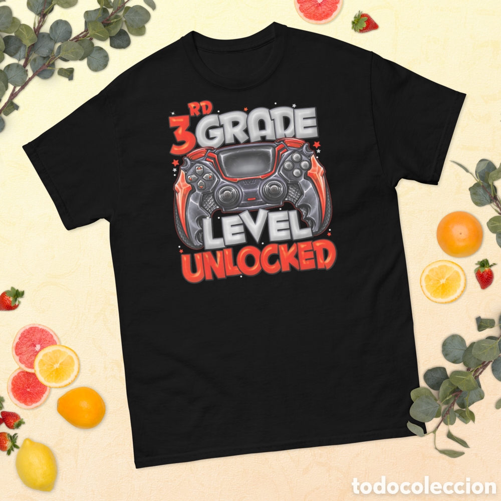 Barbie y Ken: Camiseta Gamer &rdquo;3rd Grade Level Unlocked&rdquo; &ndash; Regalo para Estudiantes de Tercer Grado | Dise&ntilde;o de Vide