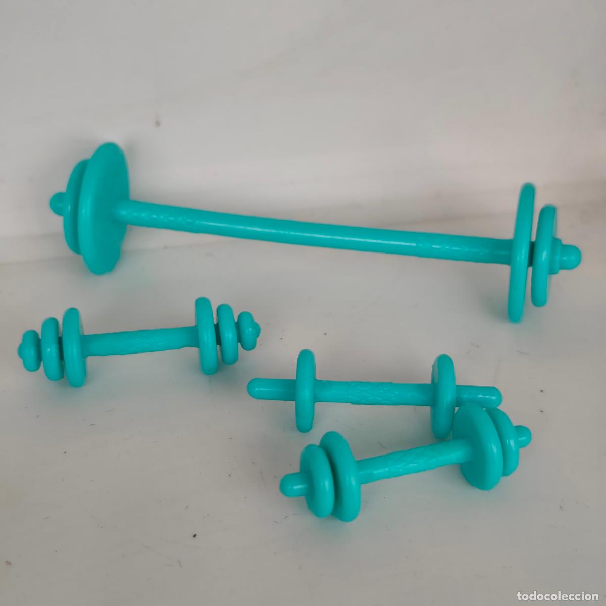 Barbie y Ken: lote conjunto de pesas mancuernas gym gimnasio barbie?