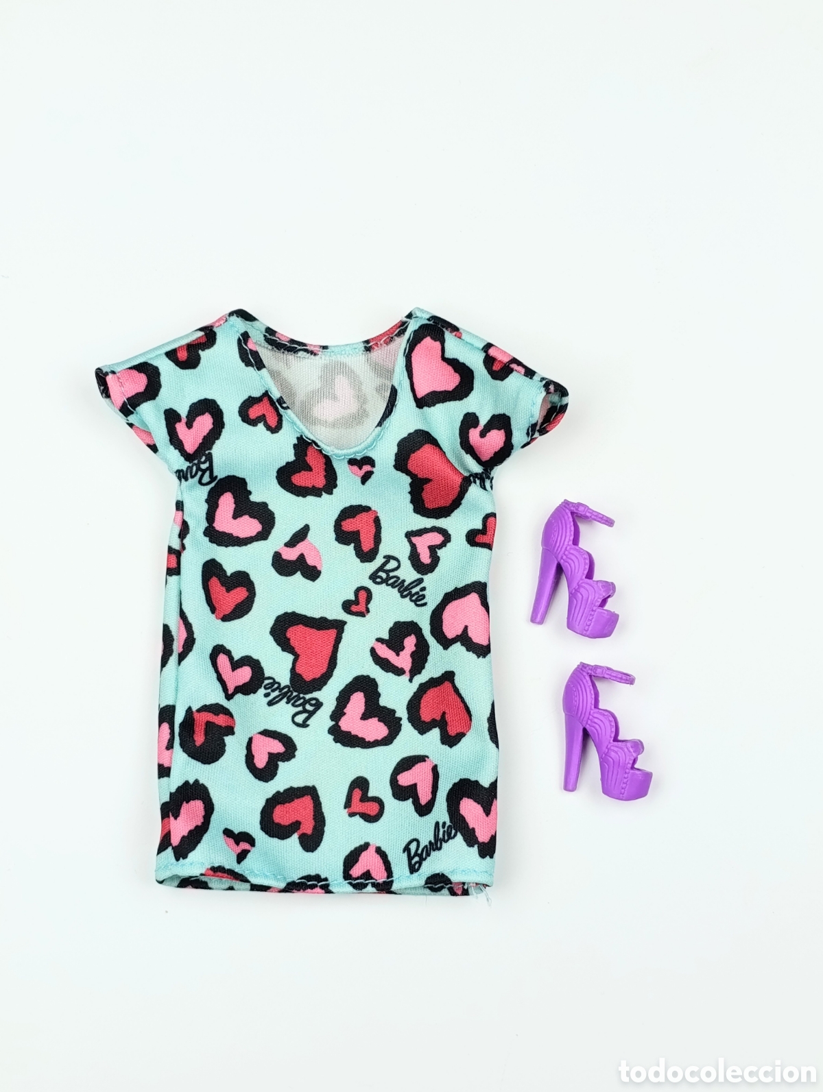 Barbie y Ken: Lote vestido estampado y sandalias barbie