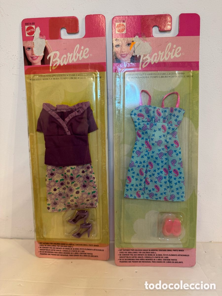 Barbie y Ken: Lote 2 Trajes Barbie Mattel 2000