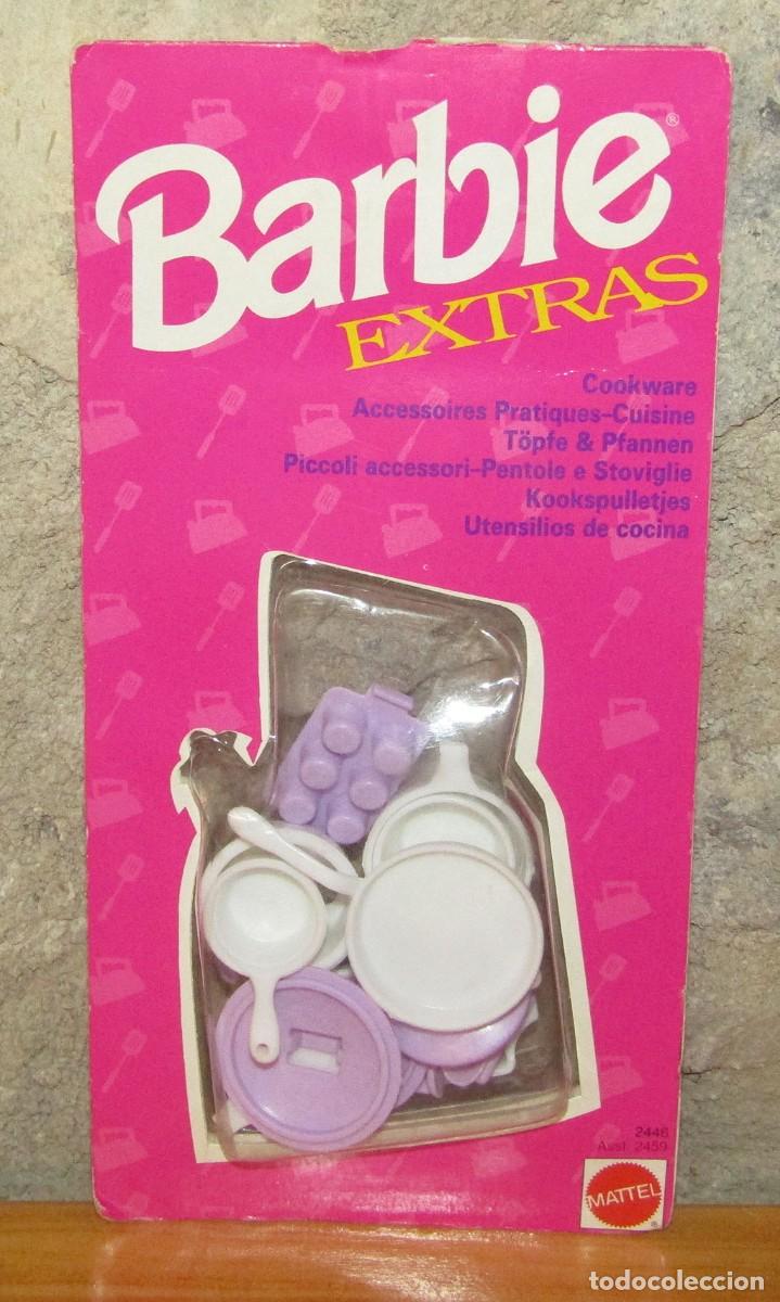 Barbie y Ken: ANTIGUO BLISTER BARBIE EXTRA: UTENSILIOS DE COCINA - MATTEL, 1992 - NUEVO, NUNCA ABIERTO
