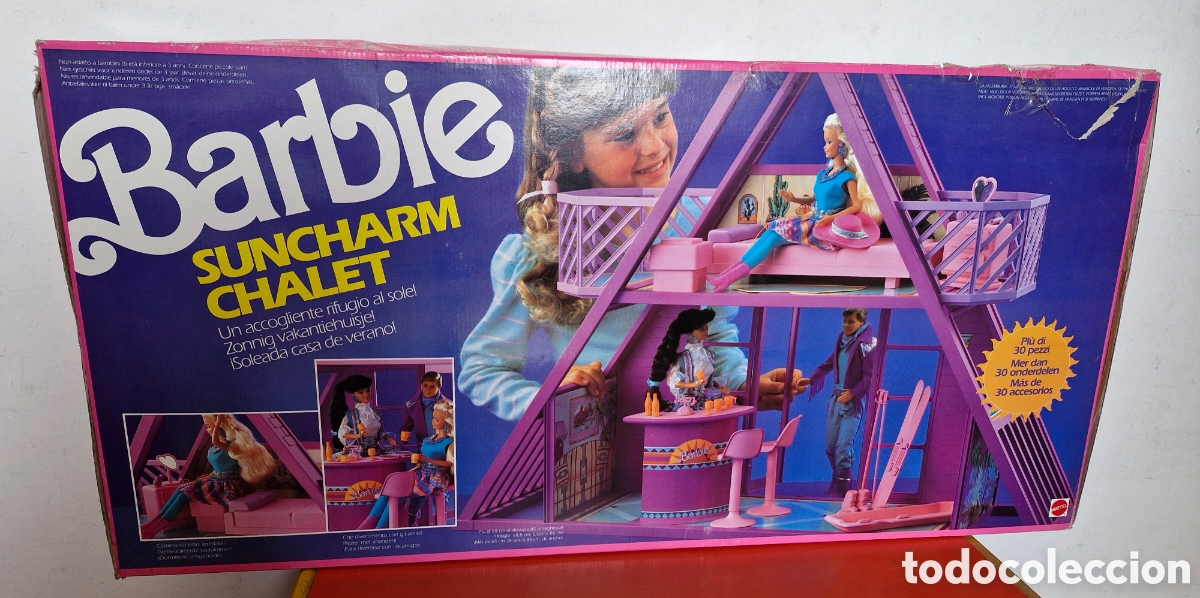 Barbie y Ken: CHALET VACACIONES BARBIE.MATTEL 1990.SIN USO,EN CAJA.CON FALLO.