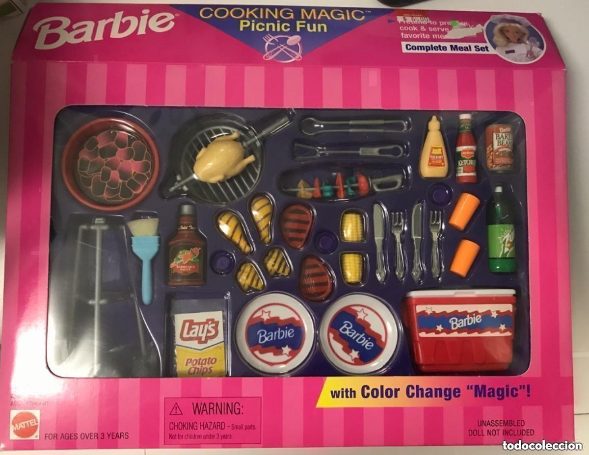 Barbie y Ken: Barbie cooking magic picnic fun comida mu&ntilde;ecas