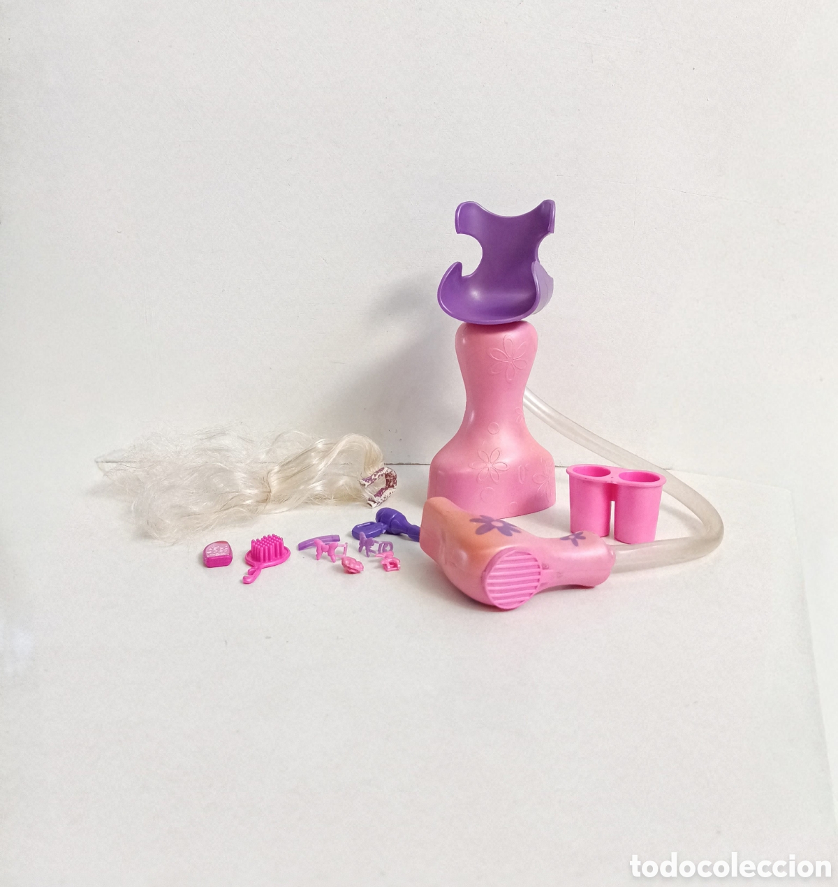Barbie y Ken: Barbie Salon Surprise 2001 accesorios secador horquillas postizo