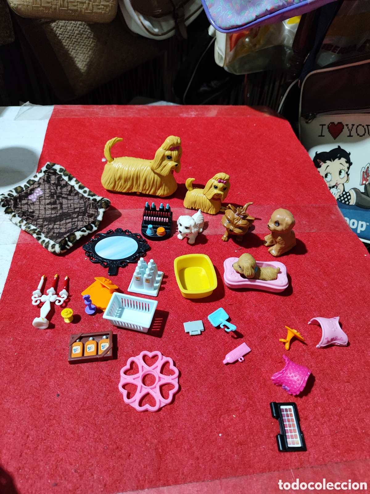 Barbie y Ken: Lote mascotas Barbie perritos gato Yorkshire